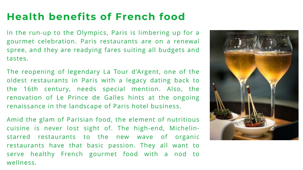 PPT - Paris Restaurants in Lime Light as Olympics Nears, 17 ...