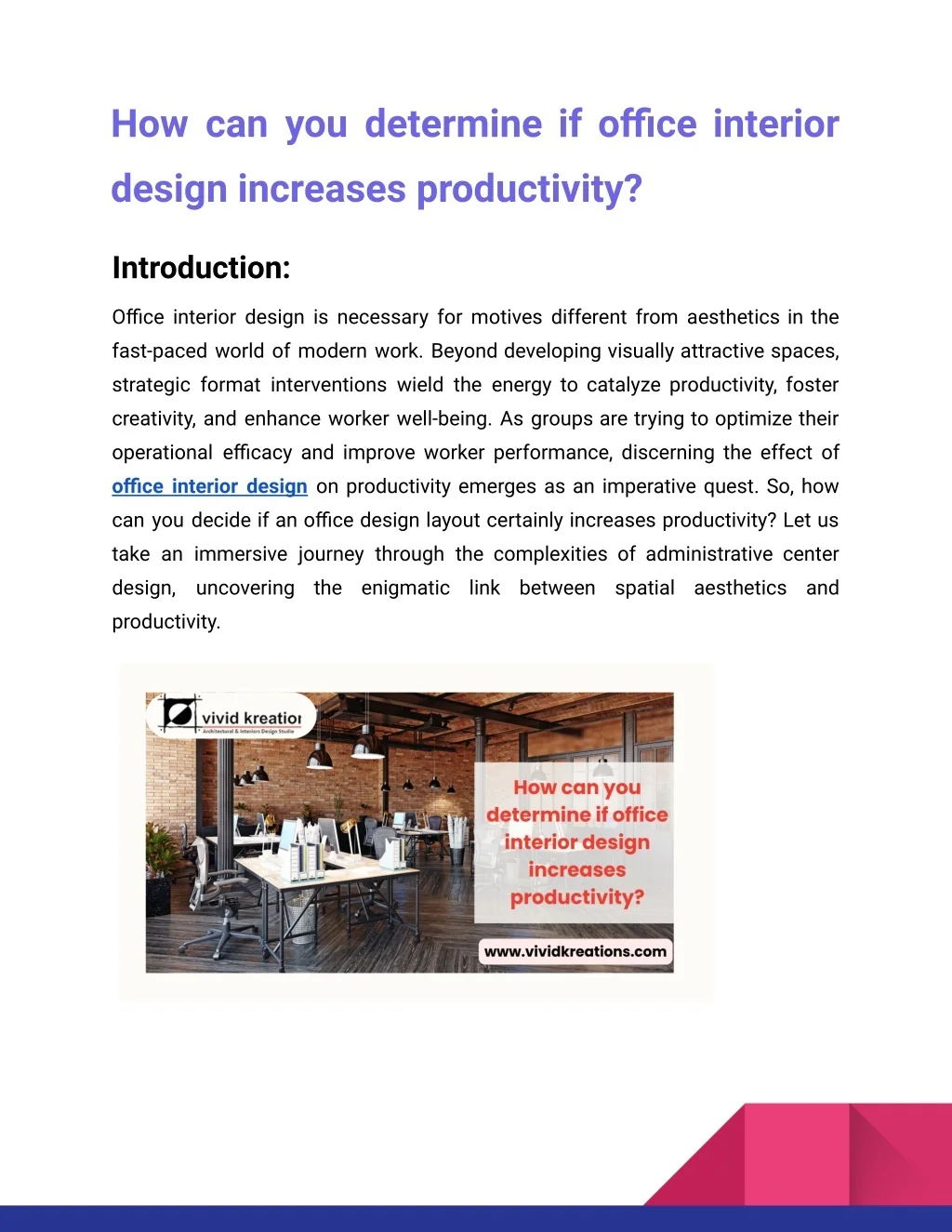 PPT - How can you determine if office interior design increases ...