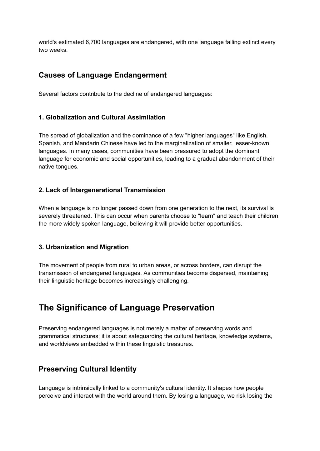 PPT - The Vital Importance of Language Preservation for Endangered ...