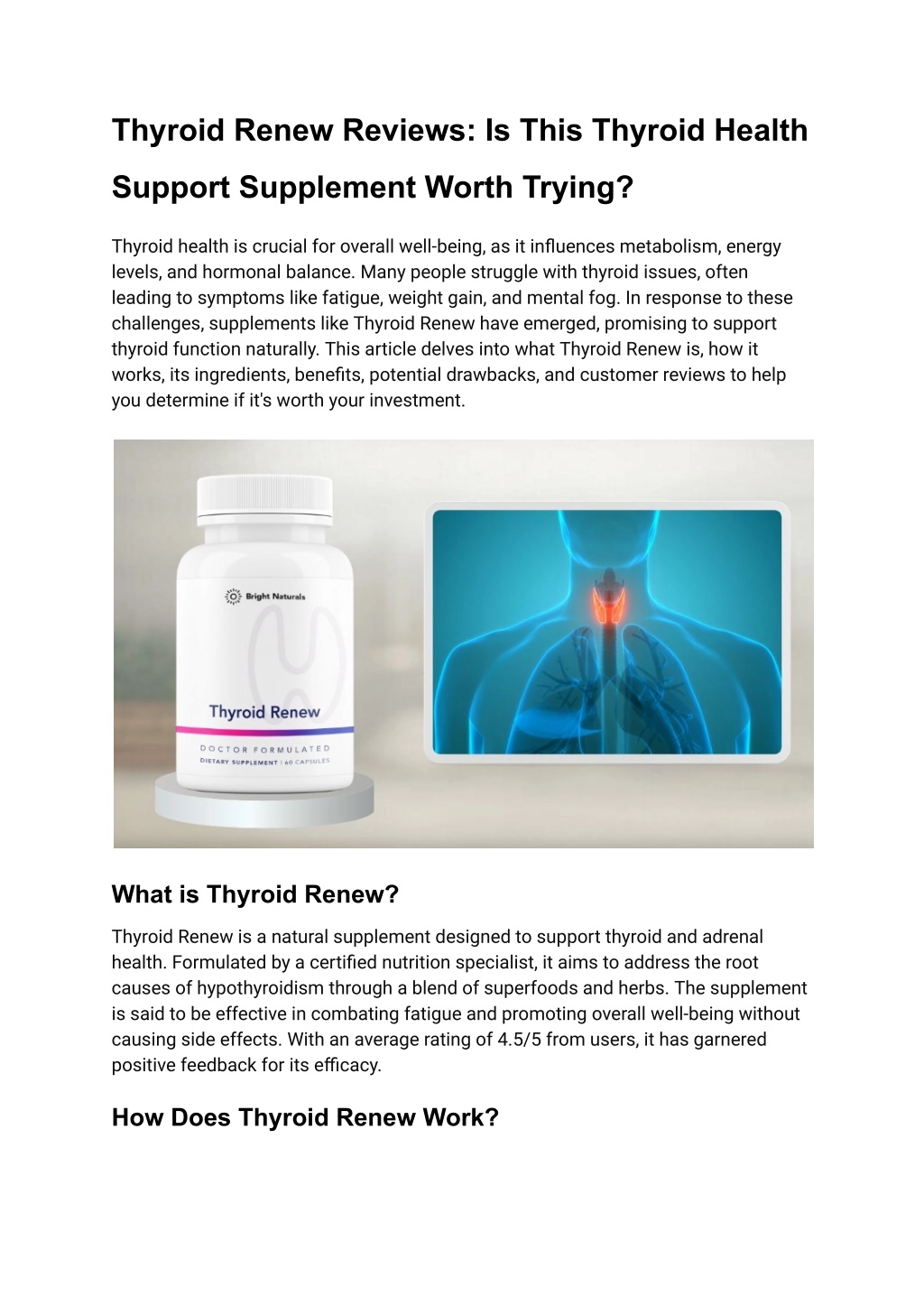 PPT - Thyroid Renew Reviews_ Is This Thyroid Health Support Supplement ...