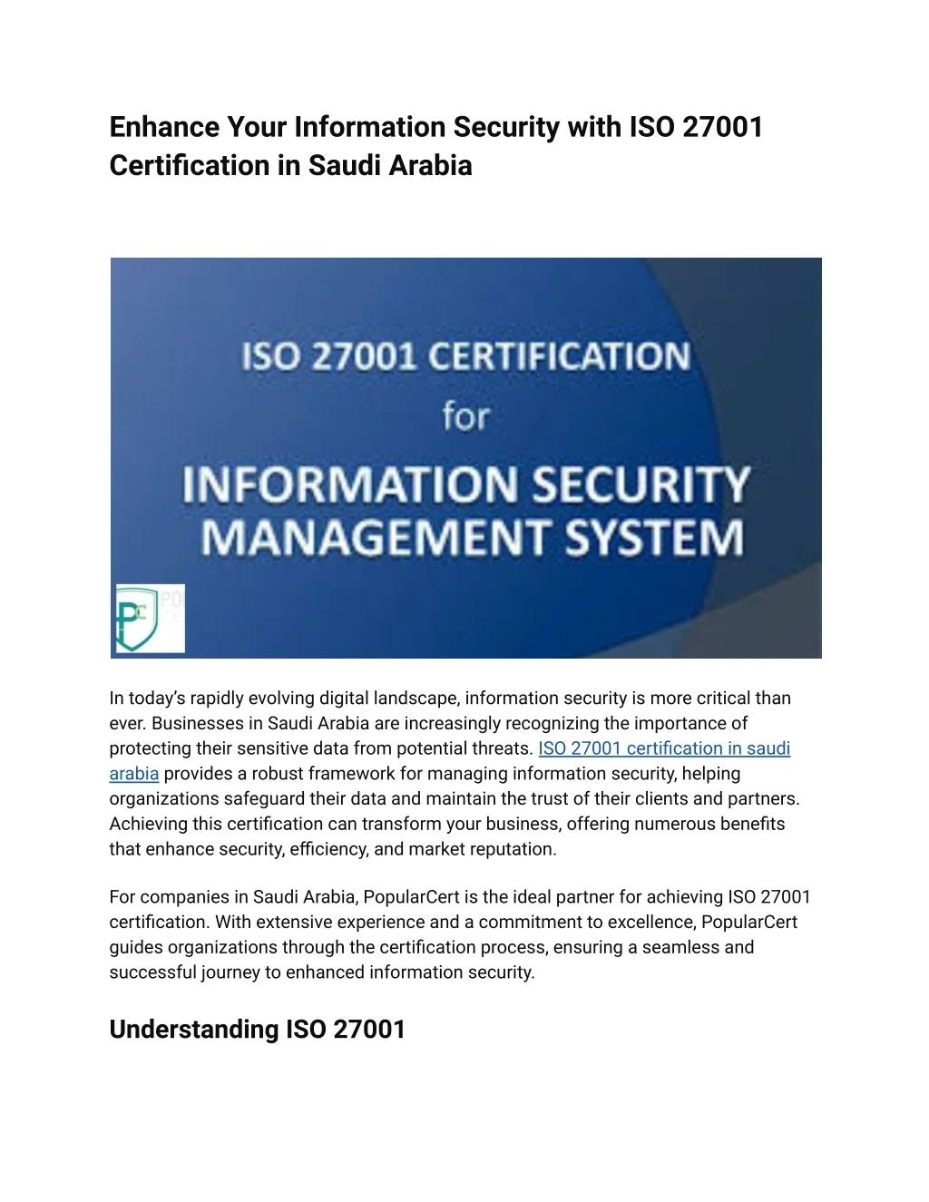 PPT - Enhance Your Information Security with ISO 27001 Certification in ...