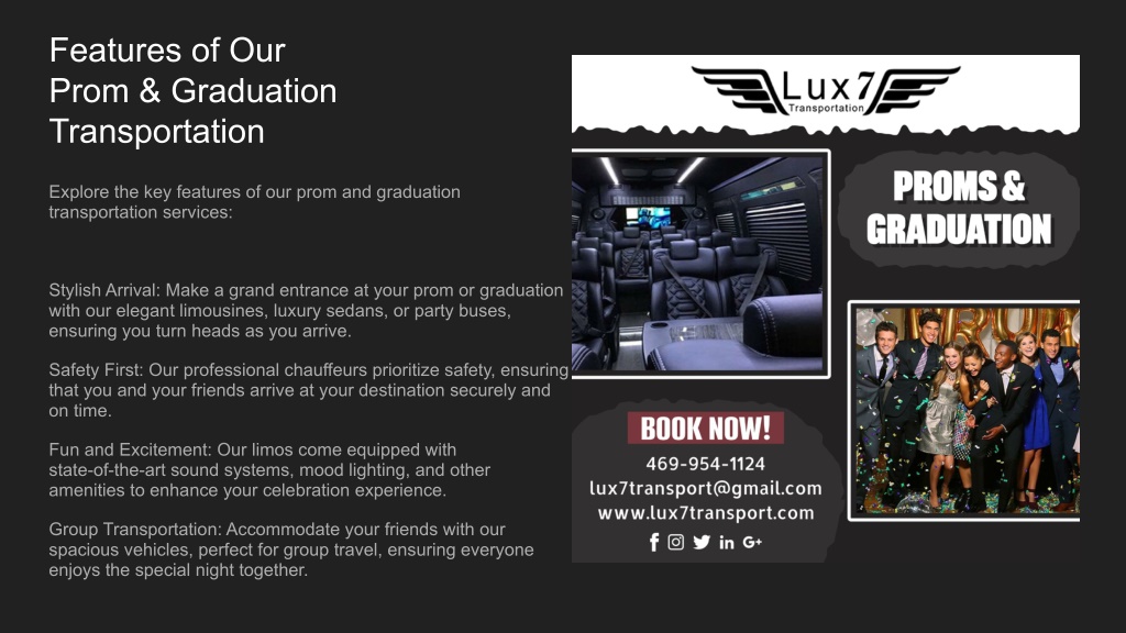 PPT - Lux7 Transport Presents_ Prom & Graduation Transportation ...