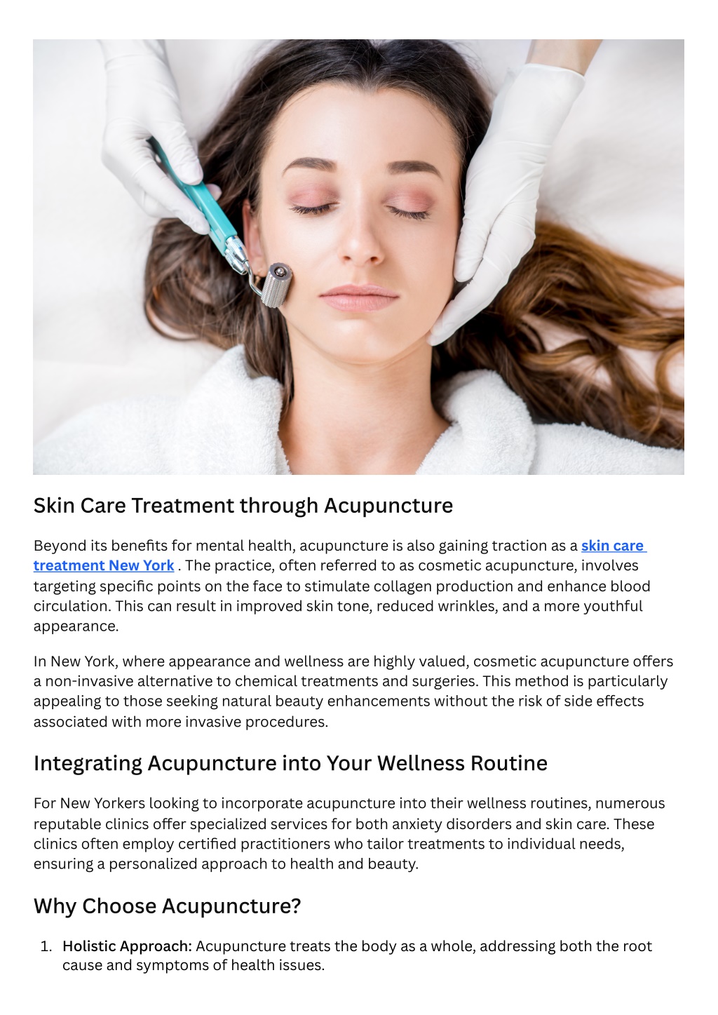 PPT - Exploring the Benefits of Acupuncture for Anxiety and Skin Care 