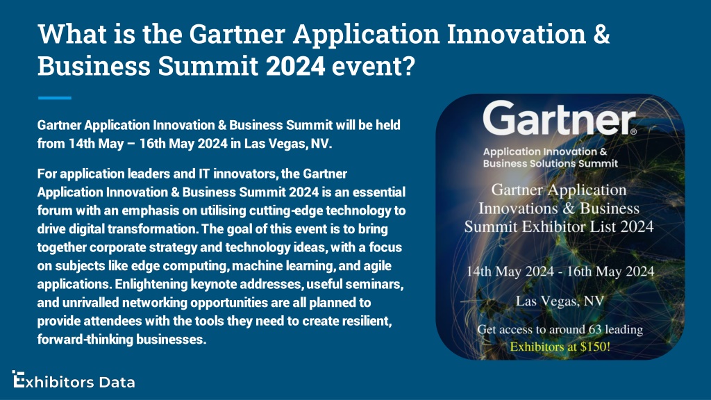 PPT Gartner Application Innovation & Business Summit Exhibitor List