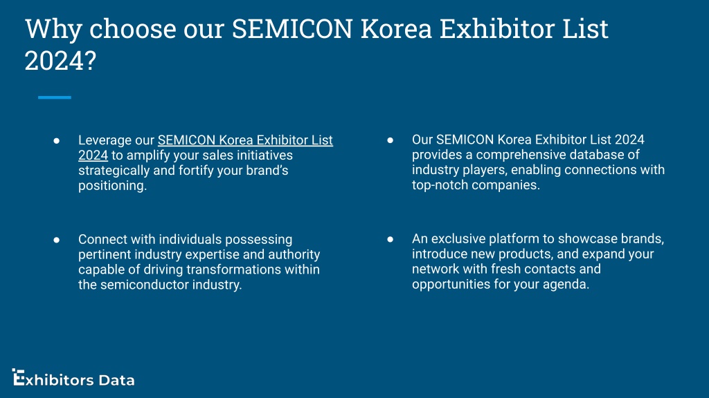 PPT SEMICON Korea Exhibitor List 2024 PowerPoint Presentation, free