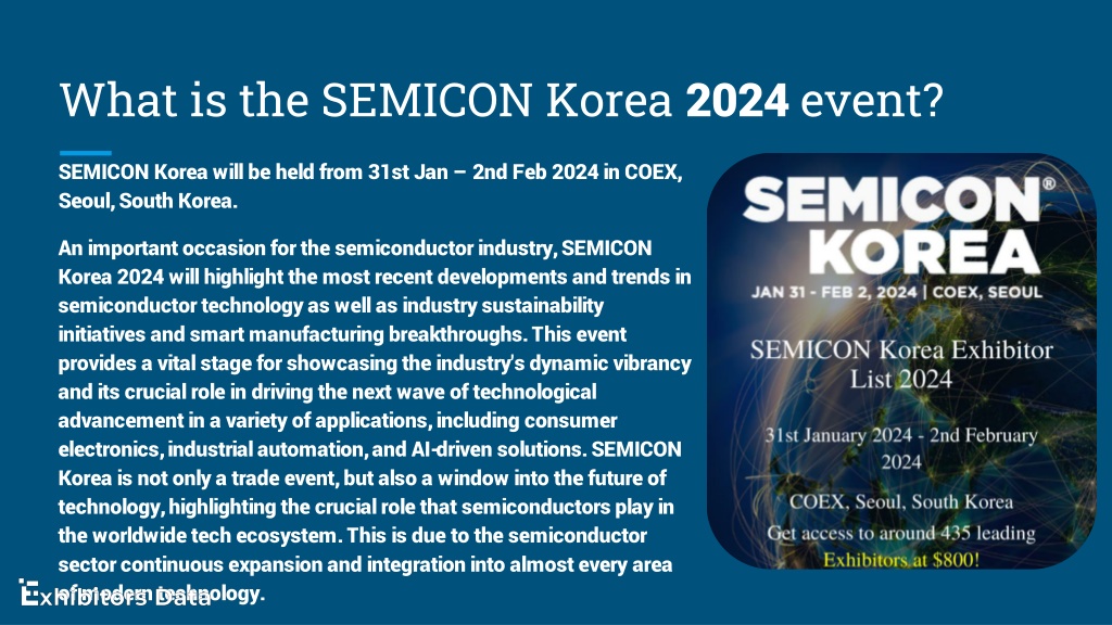 PPT SEMICON Korea Exhibitor List 2024 PowerPoint Presentation, free