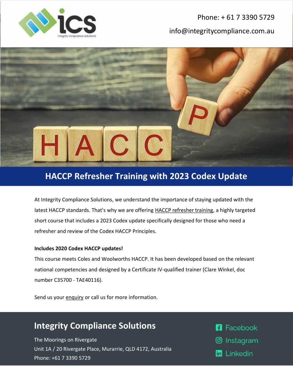 PPT - HACCP Refresher Training with 2023 Codex Update PowerPoint ...