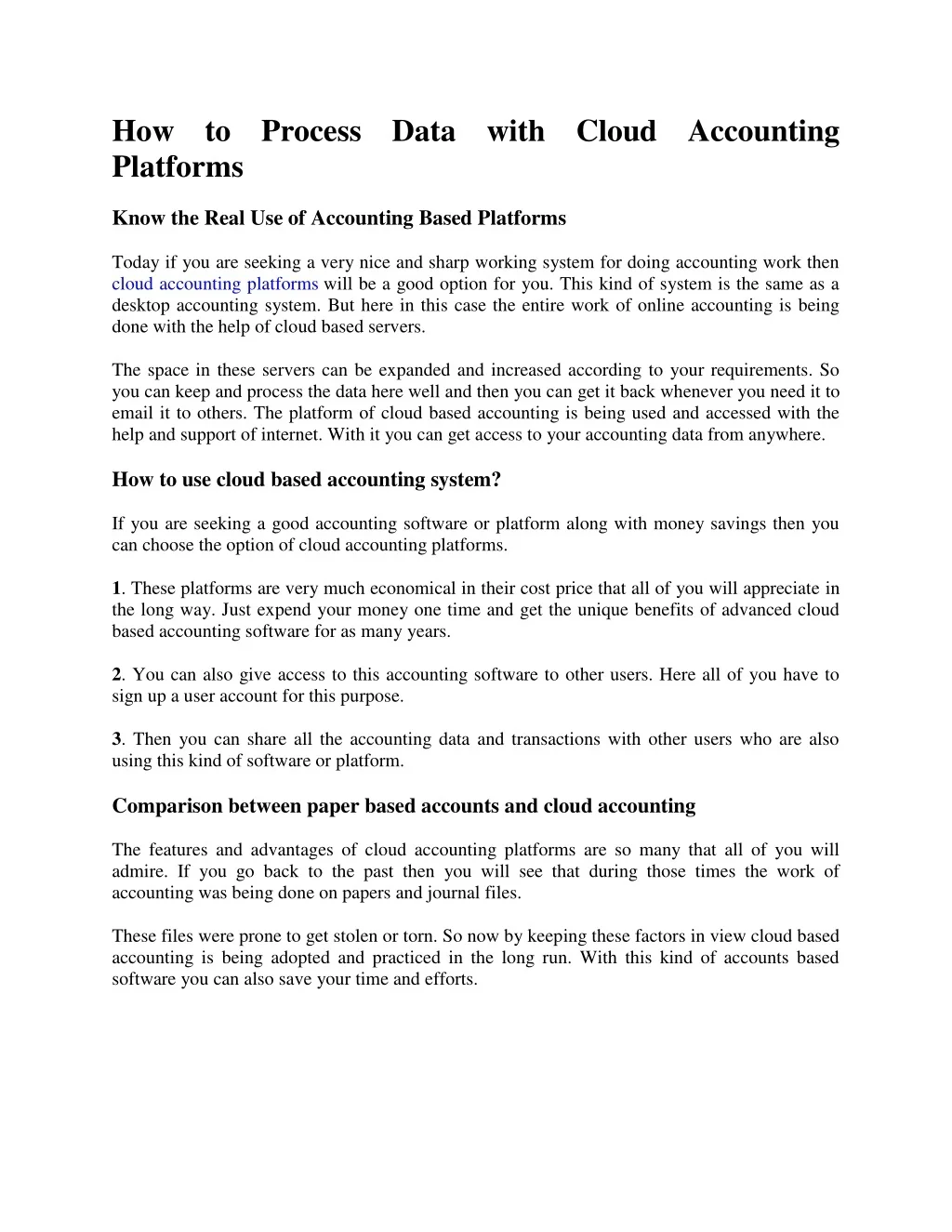 PPT - How to Process Data with Cloud Accounting Platforms PowerPoint ...