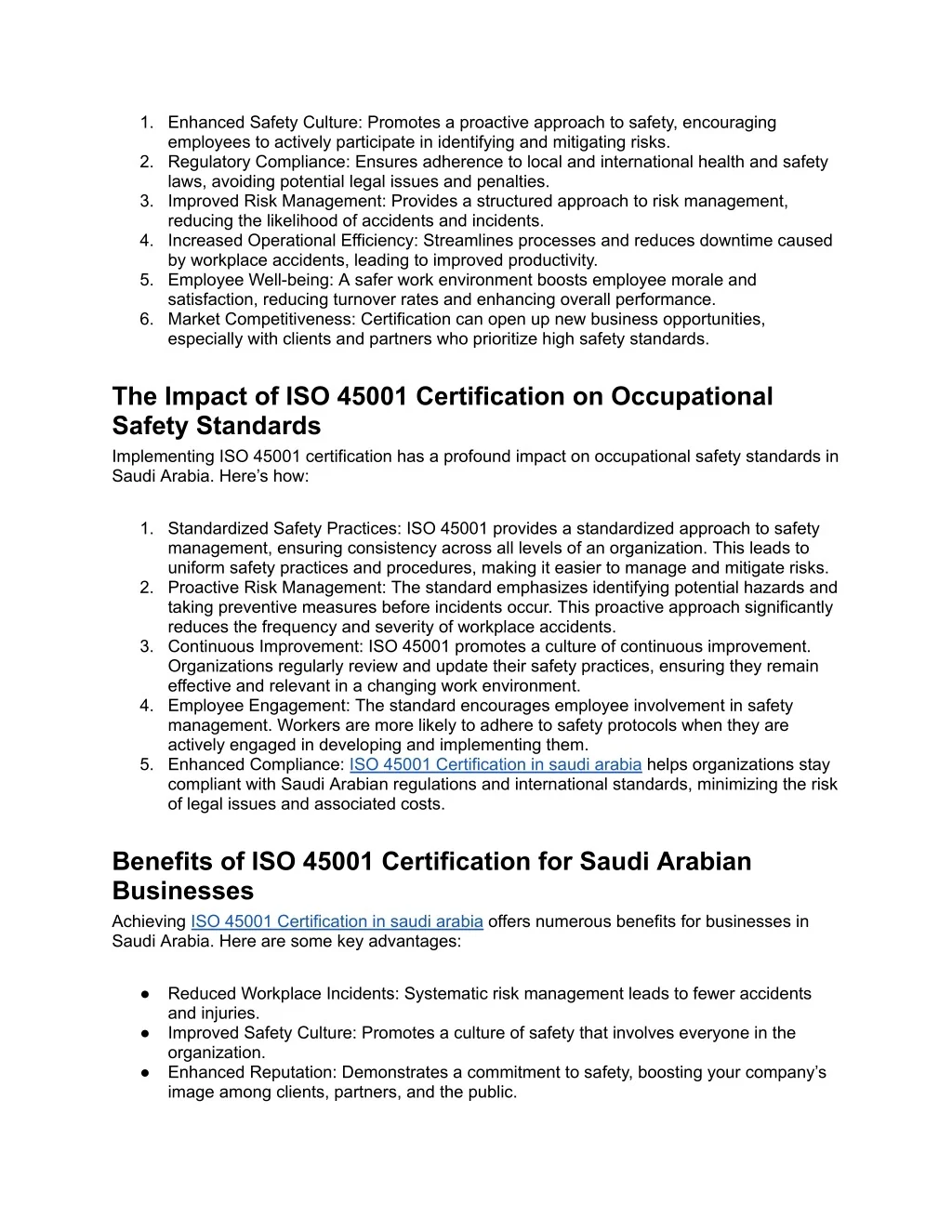 PPT - Impact of ISO 45001 Certification on Saudi Arabia's Occupational ...