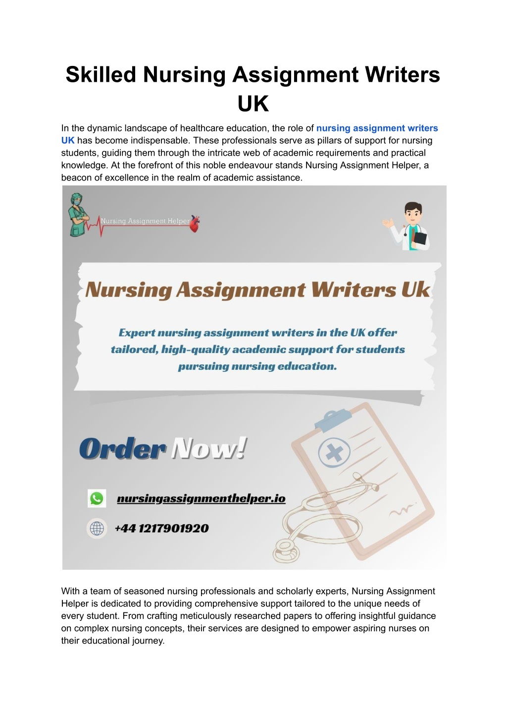 nursing assignment writers uk