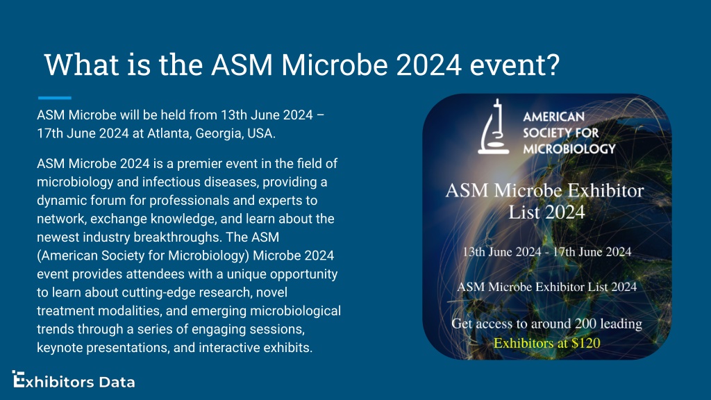 PPT ASM Microbe Exhibitor List 2024 PowerPoint Presentation, free