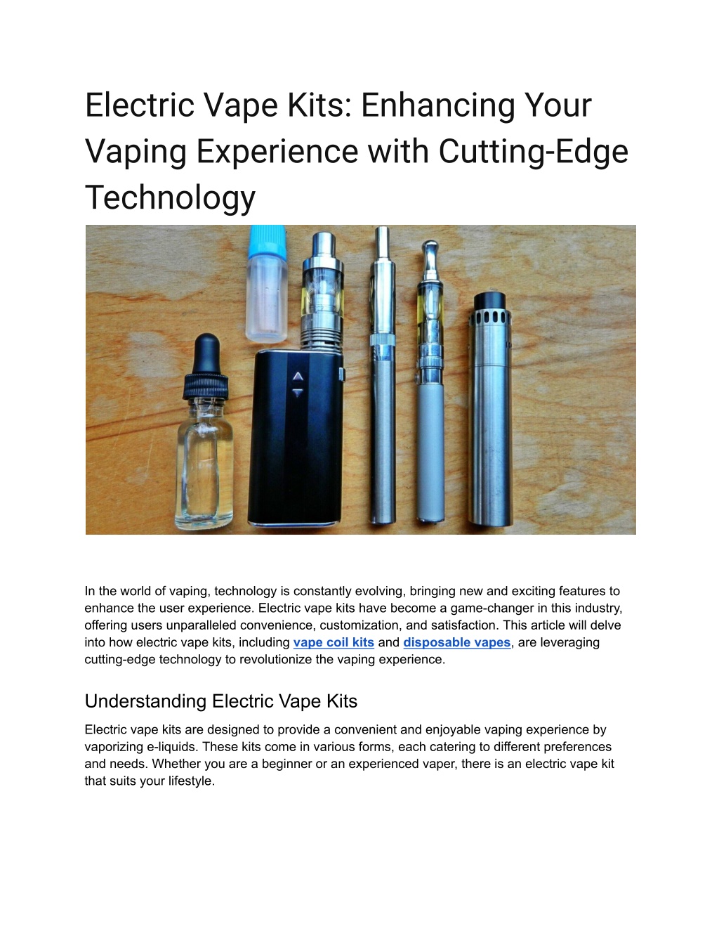 PPT - Electric Vape Kits_ Enhancing Your Vaping Experience with Cutting ...