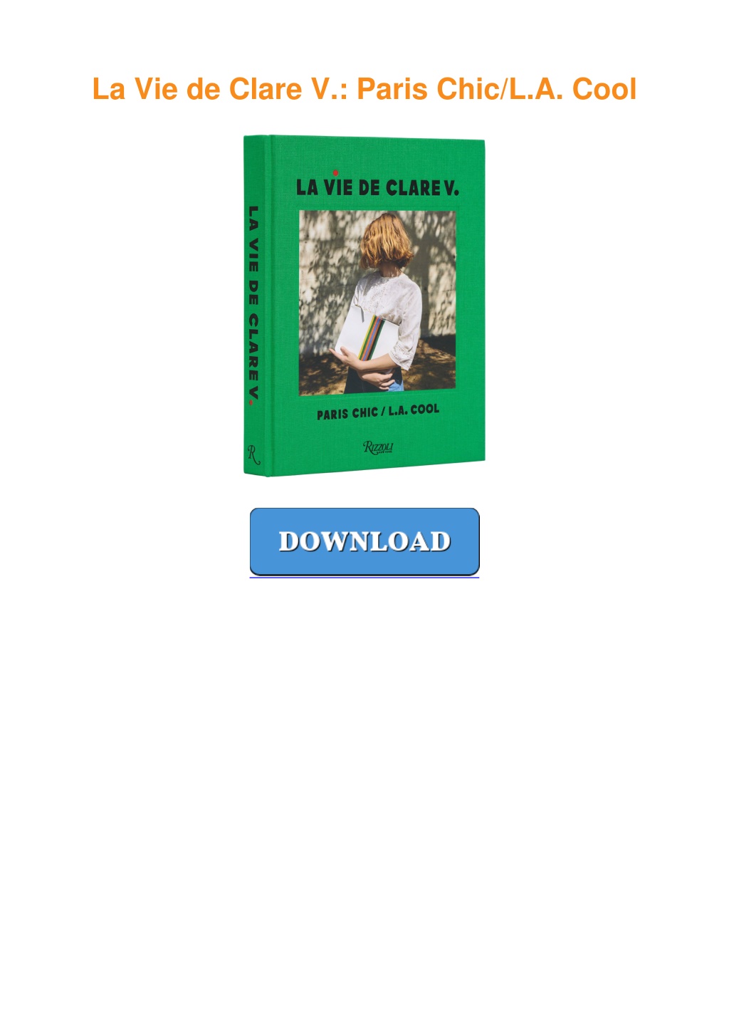 PPT - read La Vie de Clare V.: Paris Chic/L.A. Cool PowerPoint ...