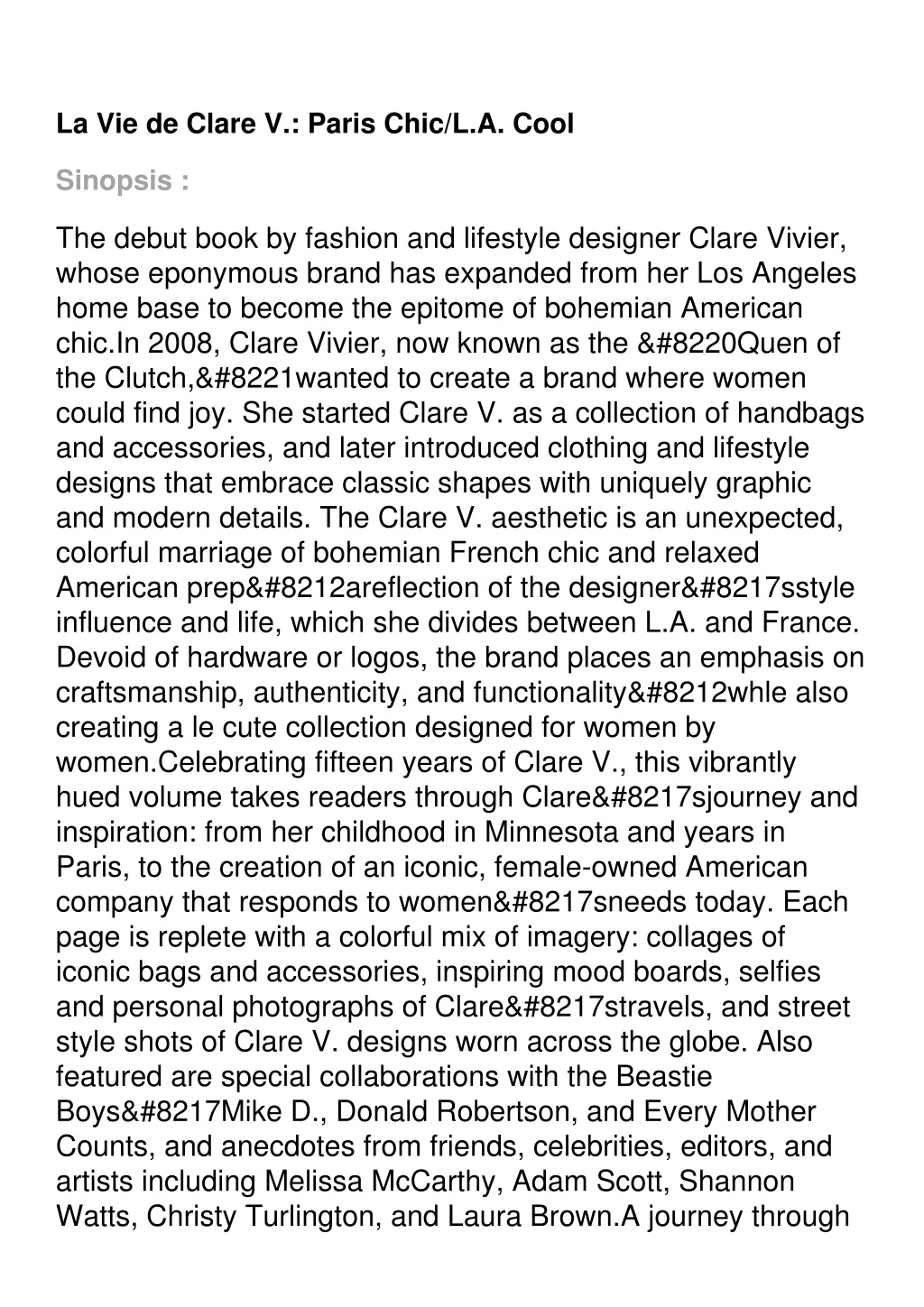 PPT - read La Vie de Clare V.: Paris Chic/L.A. Cool PowerPoint ...