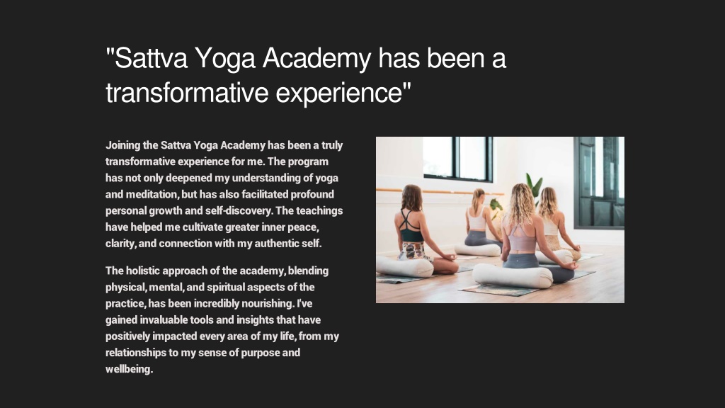 Ppt - Experienced And Compassionate Instructors At Sattva Yoga Academy 