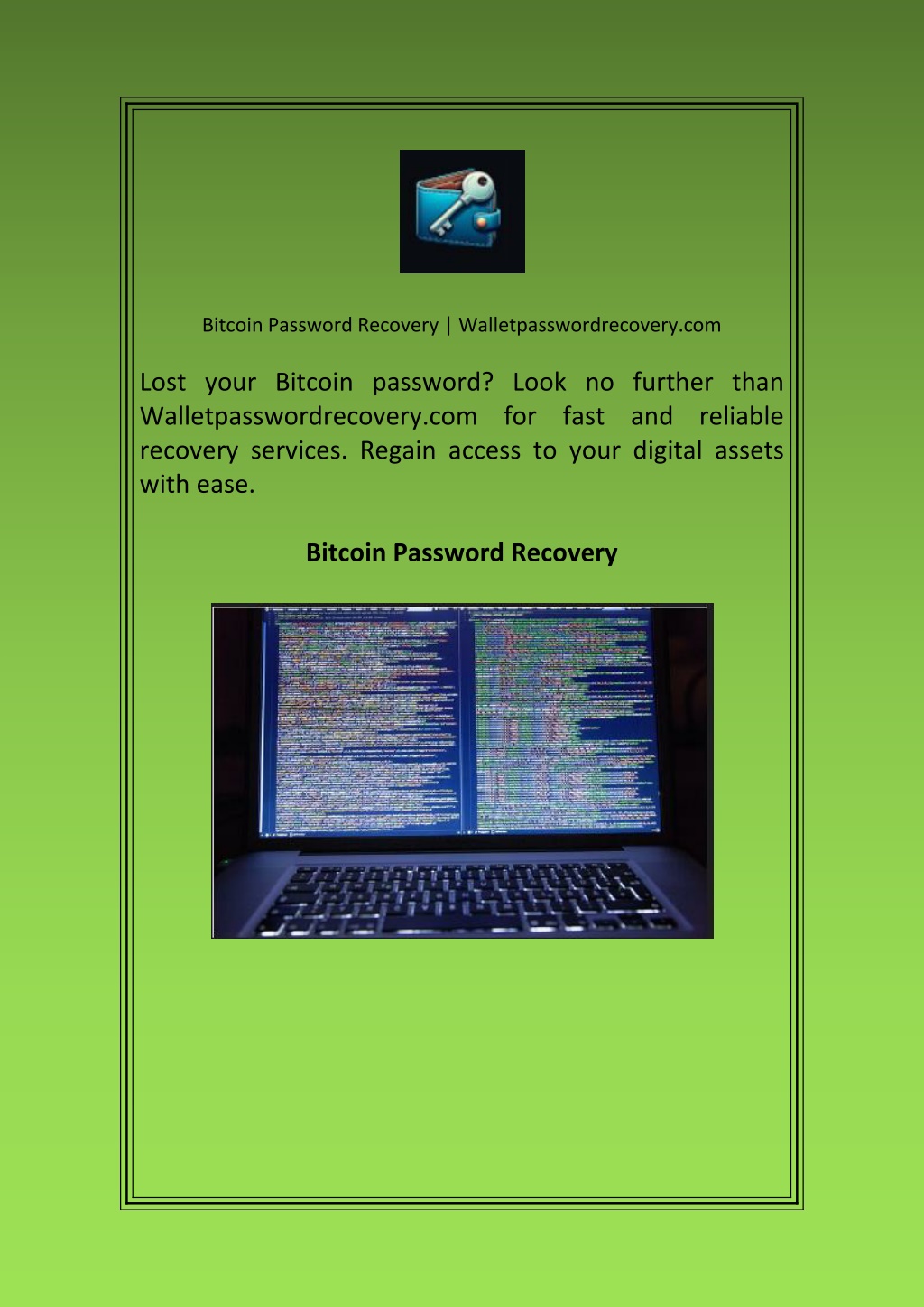 PPT - Bitcoin Password Recovery Walletpasswordrecovery com PowerPoint ...