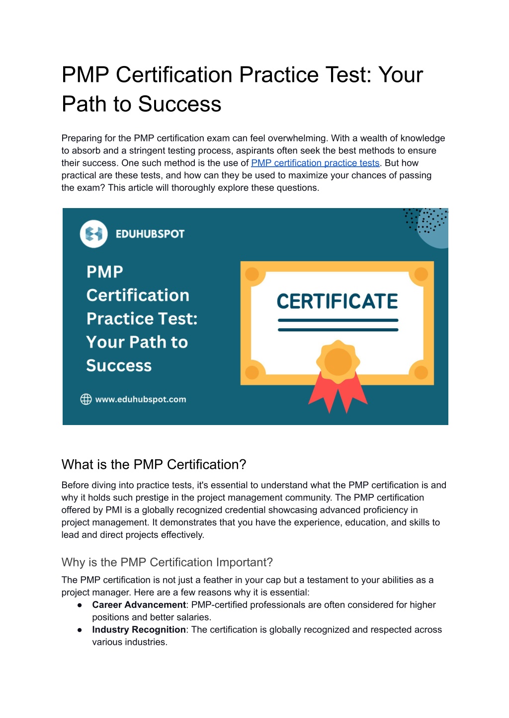 PPT - PMP Certification Practice Test_ Your Path To Success PowerPoint ...