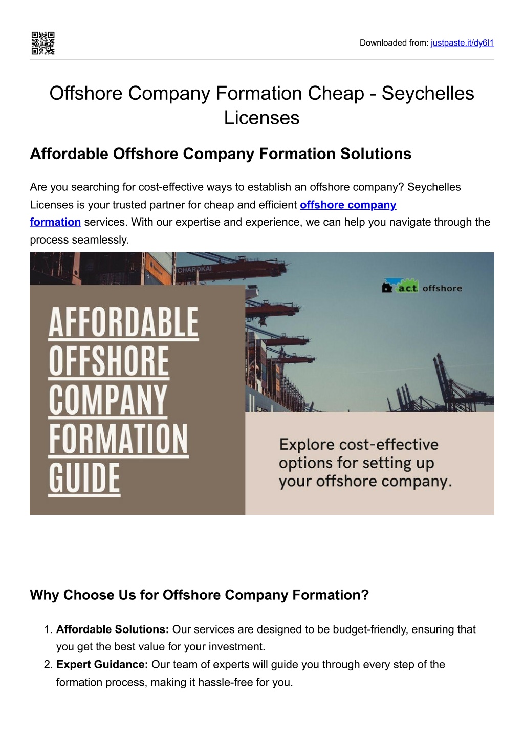 PPT - Offshore Company Formation Cheap - Seychelles PowerPoint ...