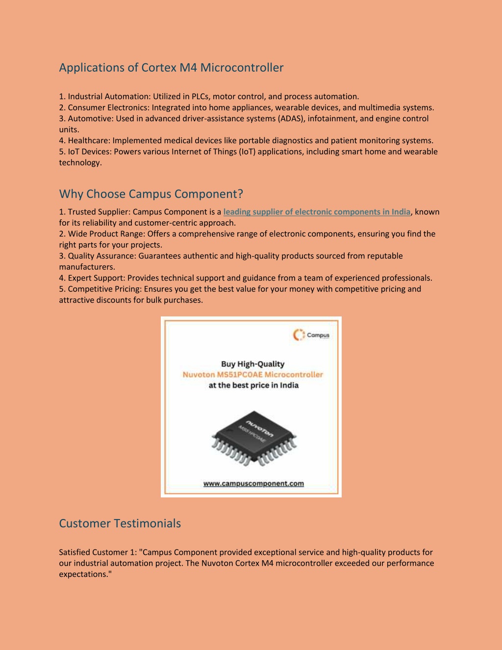 PPT - Nuvoton Cortex M4 Microcontroller - Buy From Campus Component The ...