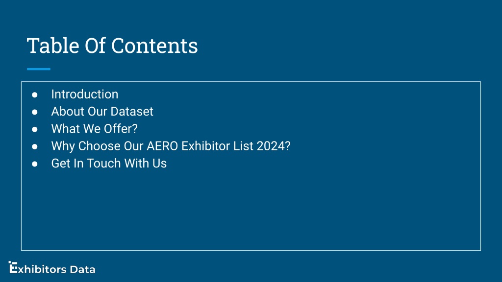 PPT - AERO Exhibitor List 2024 PowerPoint Presentation, free download ...