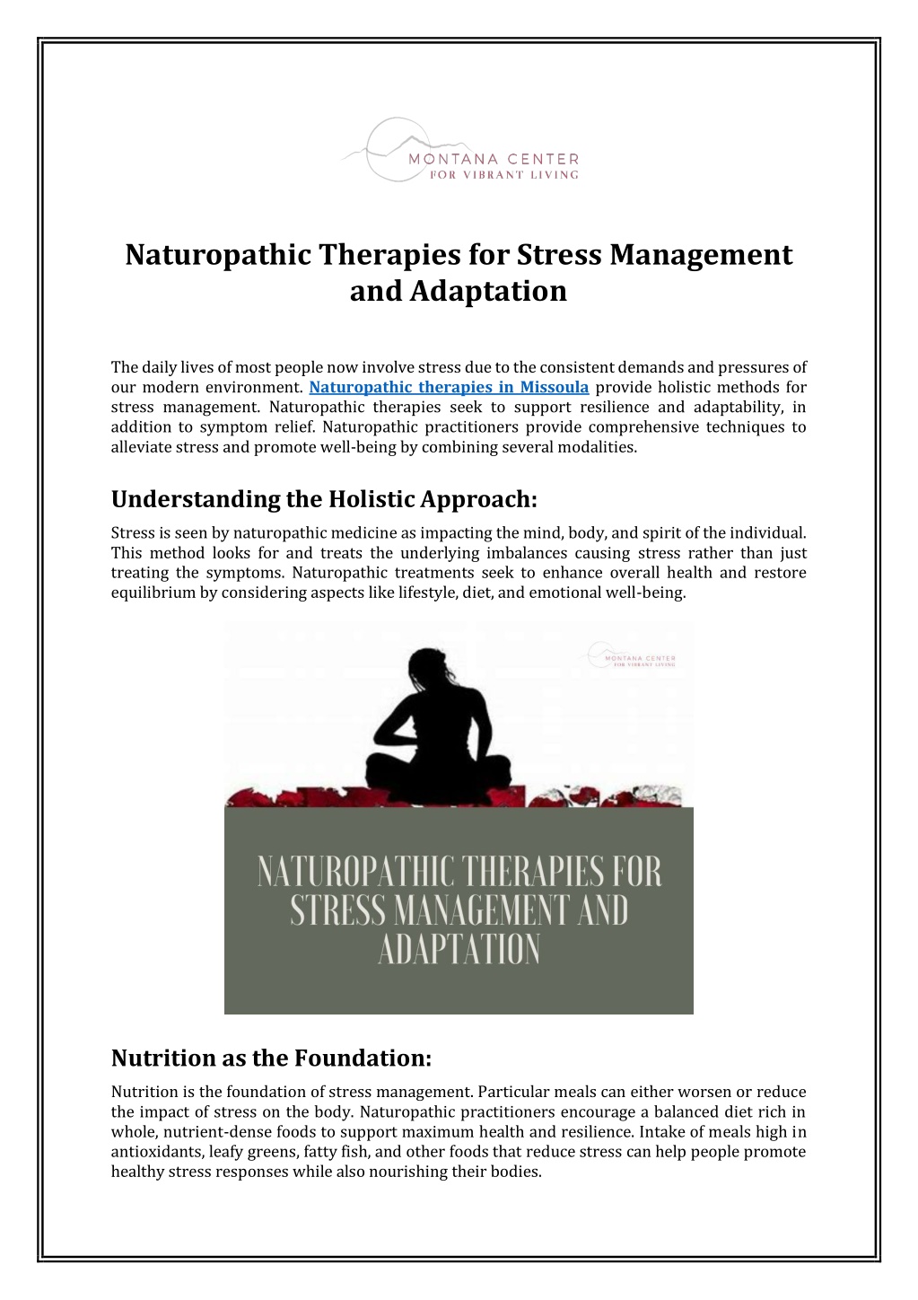 PPT - Naturopathic Therapies for Stress Management and Adaptation ...