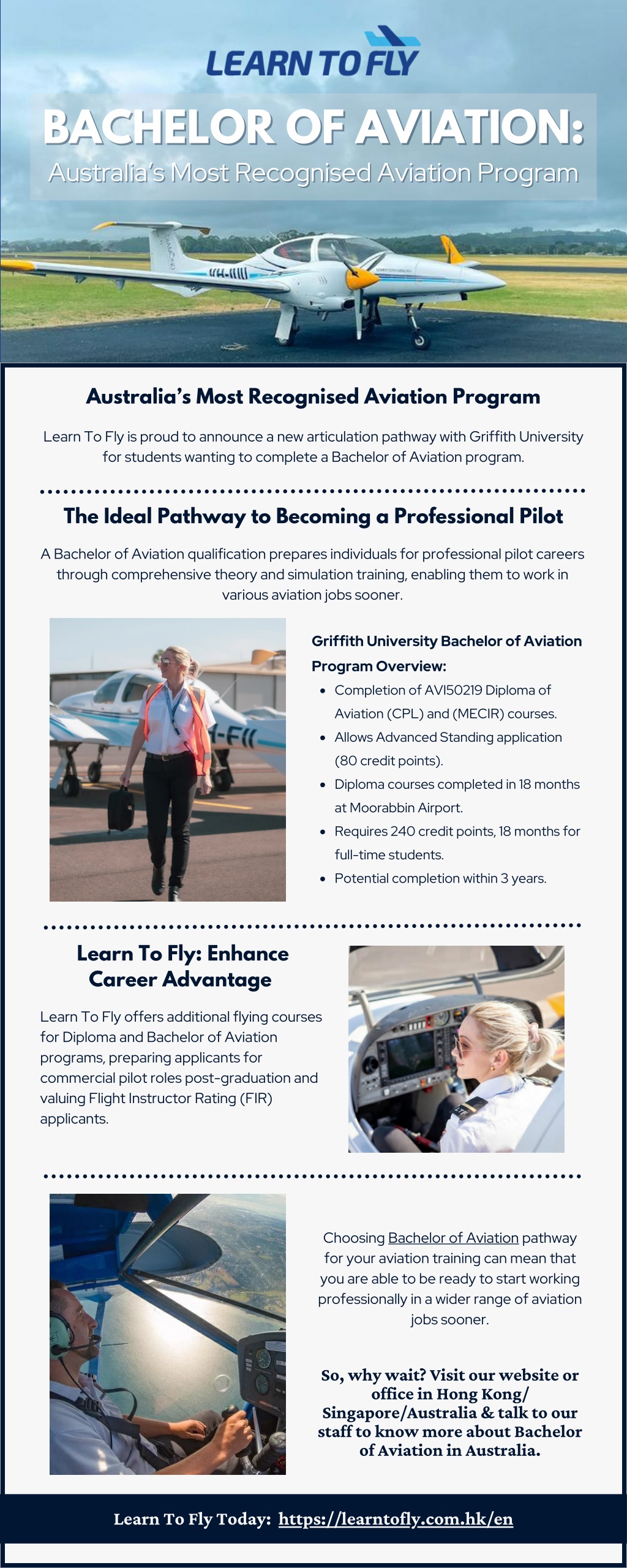 Ppt Bachelor Of Aviation Learn To Fly Launches Articulation Pathway