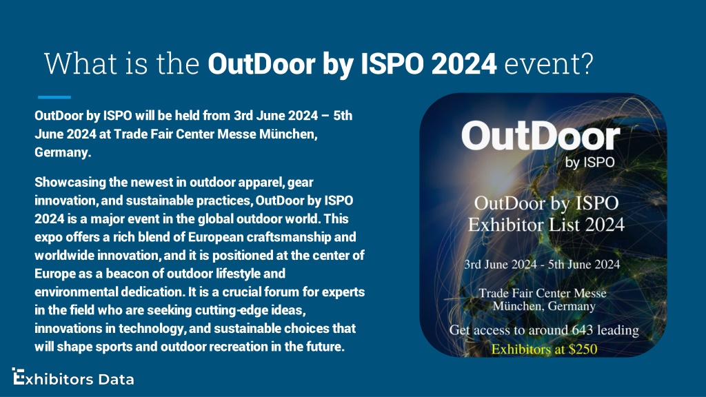 PPT OutDoor by ISPO Exhibitor List 2024 PowerPoint Presentation, free