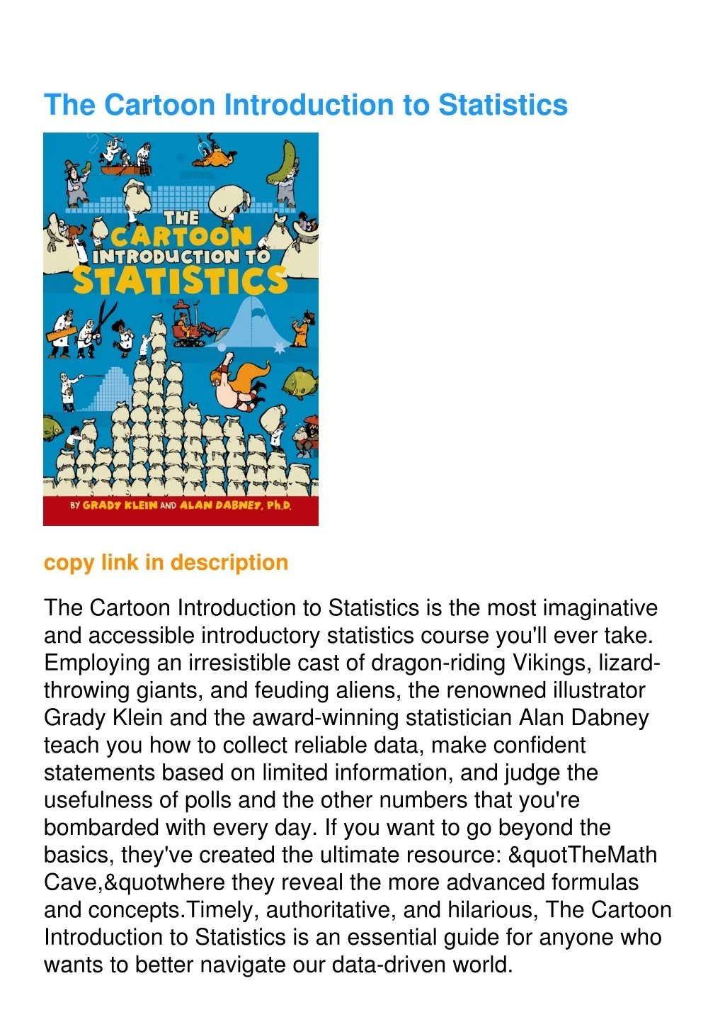 PPT - pdf⚡ The Cartoon Introduction to Statistics PowerPoint ...