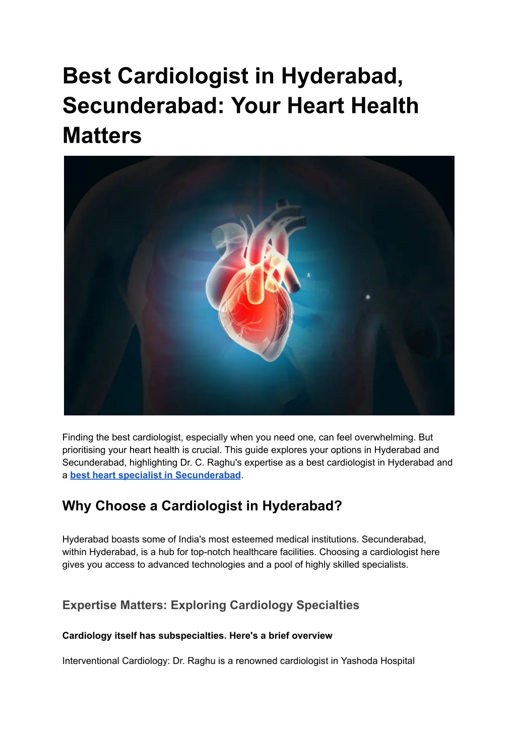 PPT - Best Cardiologist In Hyderabad, Secunderabad_ Your Heart Health ...