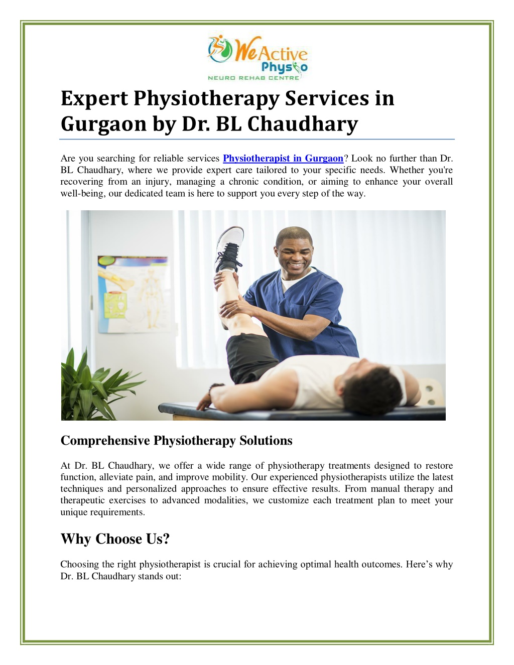 Ppt Expert Physiotherapists In Gurgaon By Dr Bl Chaudhary Powerpoint Presentation Id13312125 6956