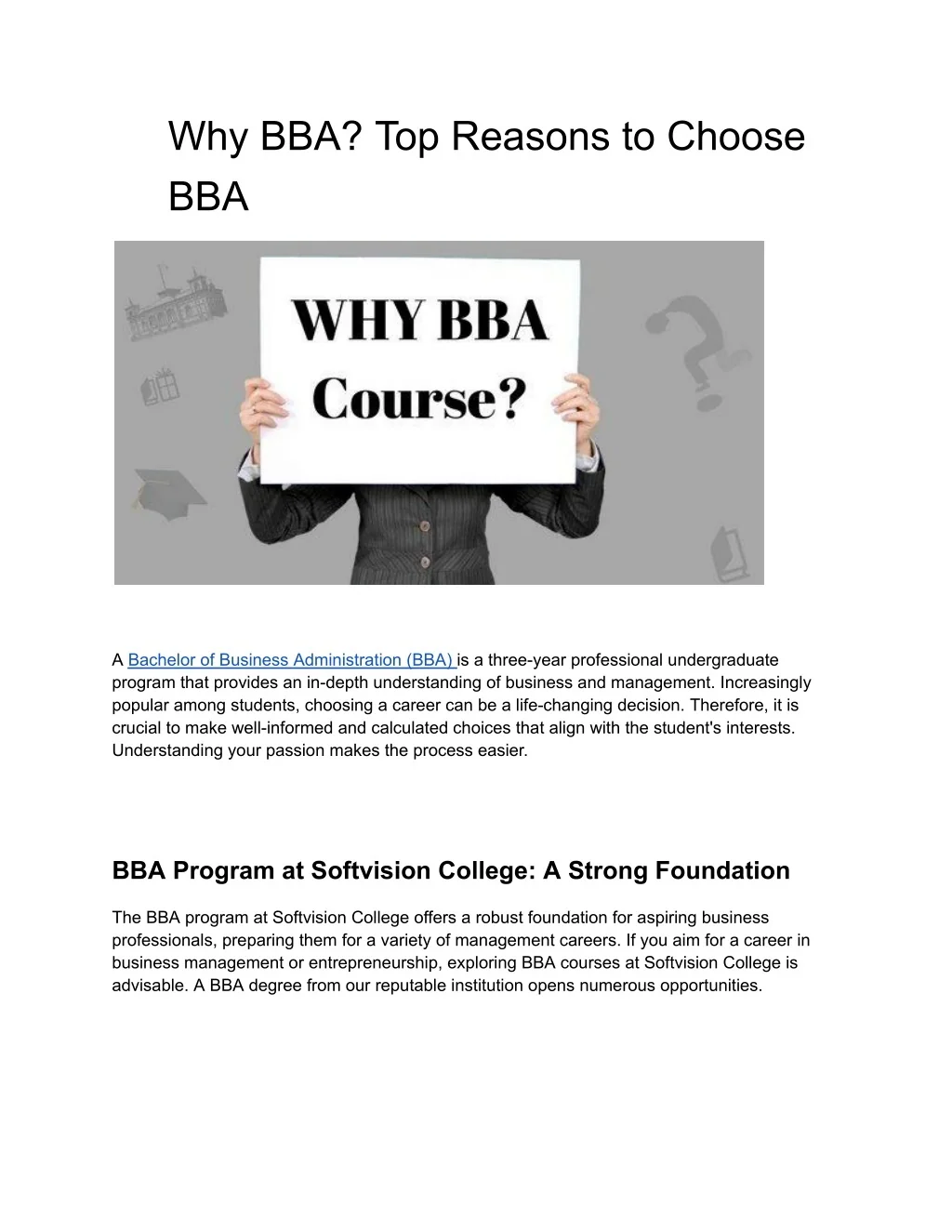 PPT - Why BBA_ Top Reasons to Choose BBA PowerPoint Presentation, free ...