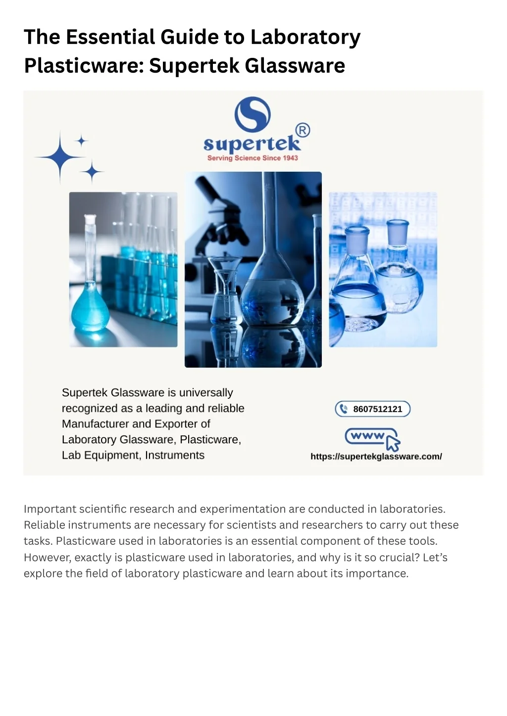 Supertek PPT - The Essential Guide to Laboratory Plasticware Supertek Glassware ...