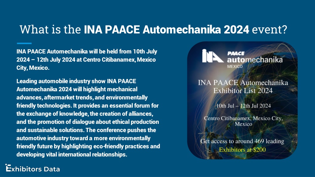 PPT INA PAACE Automechanika Exhibitor List 2024 PowerPoint