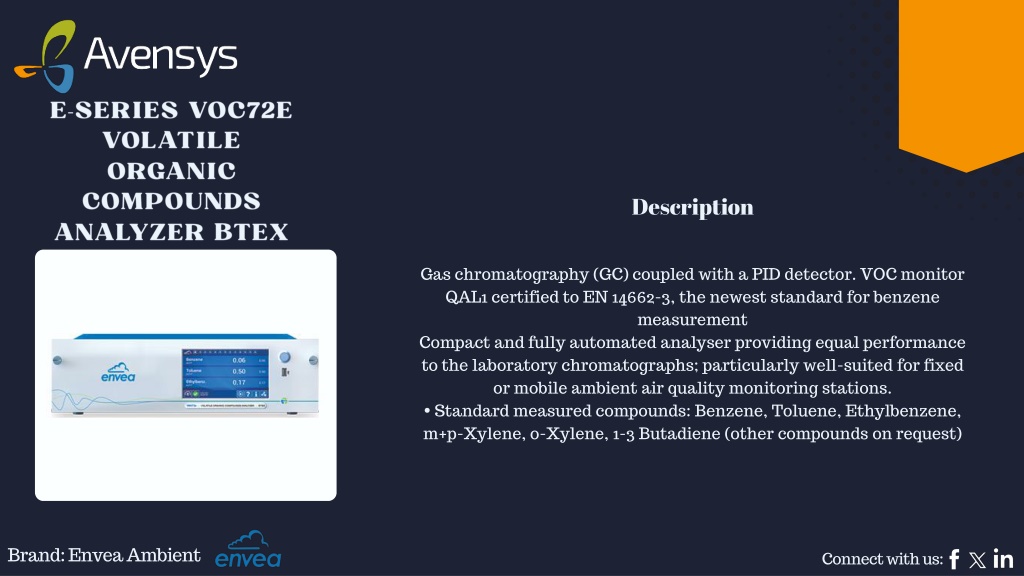 PPT - E-Series VOC72e Volatile Organic Compounds Analyzer BTEX ...