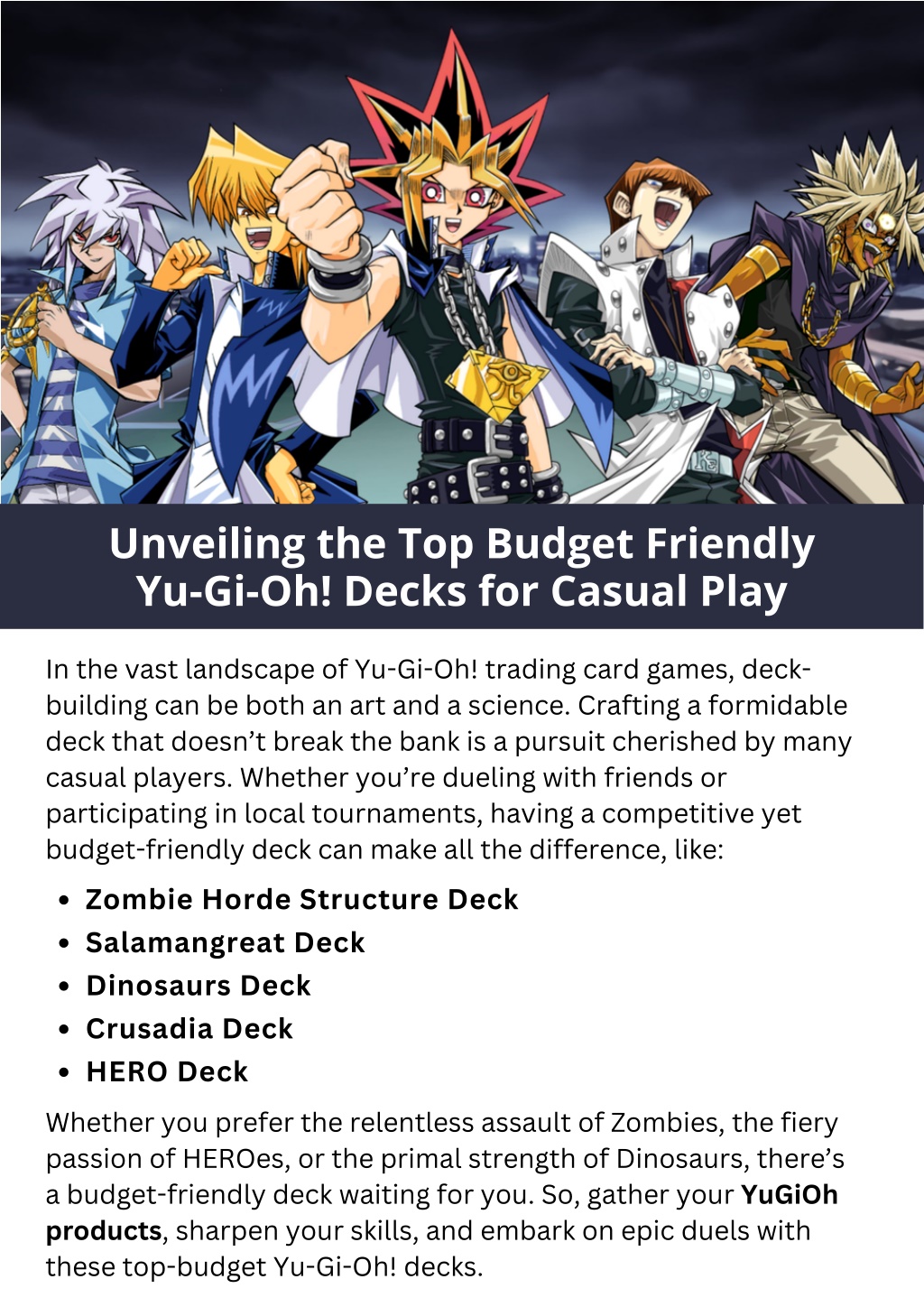 PPT - Unveiling the Top Budget Friendly Yu-Gi-Oh! Decks for Casual Play ...