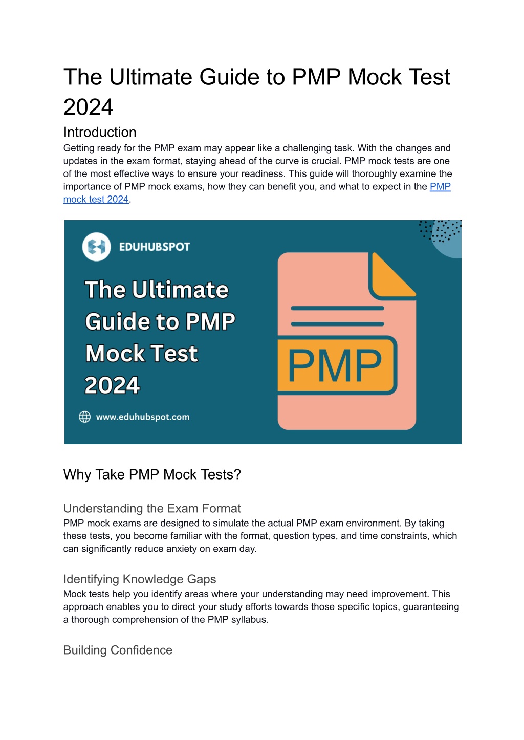 PPT The Ultimate Guide to PMP Mock Test 2024 PowerPoint Presentation