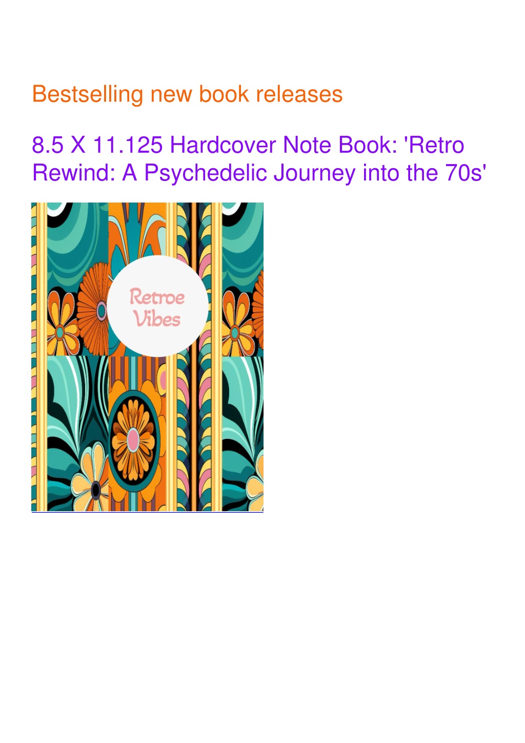 PPT - read pdf 8.5 X 11.125 Hardcover Note Book: 'Retro Rewind: A ...