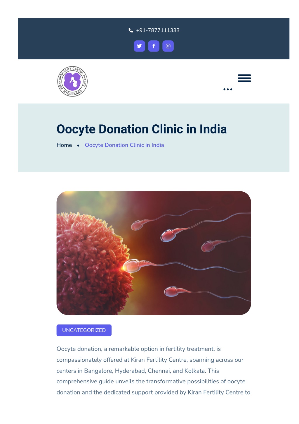 PPT - Oocyte Donation Clinic In India | Kiran Infertility Centre ...