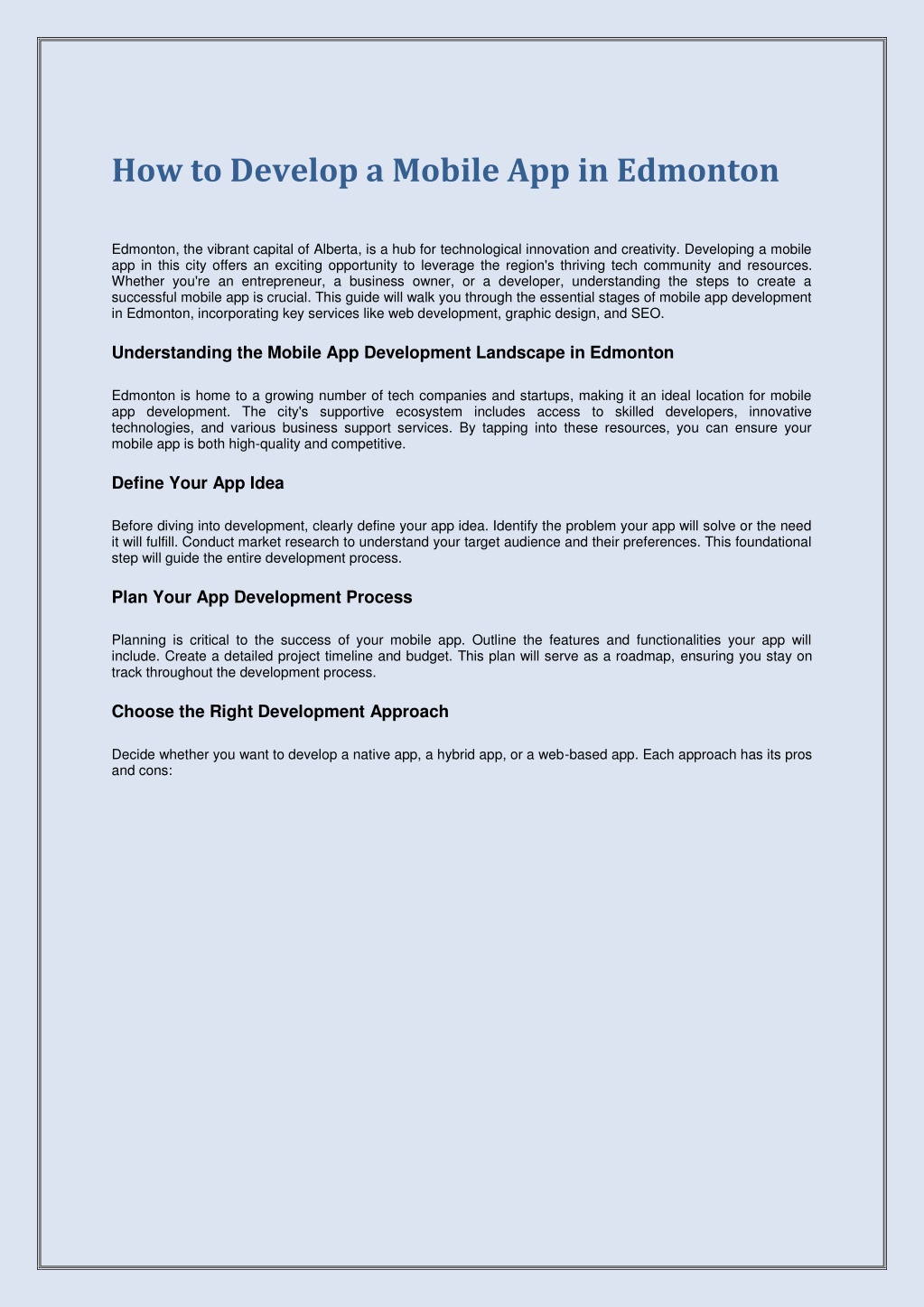 PPT - How to Develop a Mobile App in Edmonton PowerPoint Presentation ...