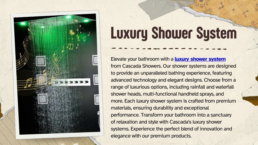 PPT - Luxury Shower System PowerPoint Presentation, free download - ID ...