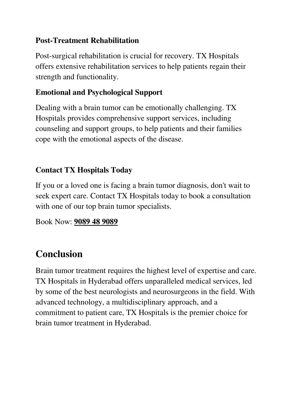PPT - Brain Tumor Treatment in Hyderabad at TX Hospitals PowerPoint ...
