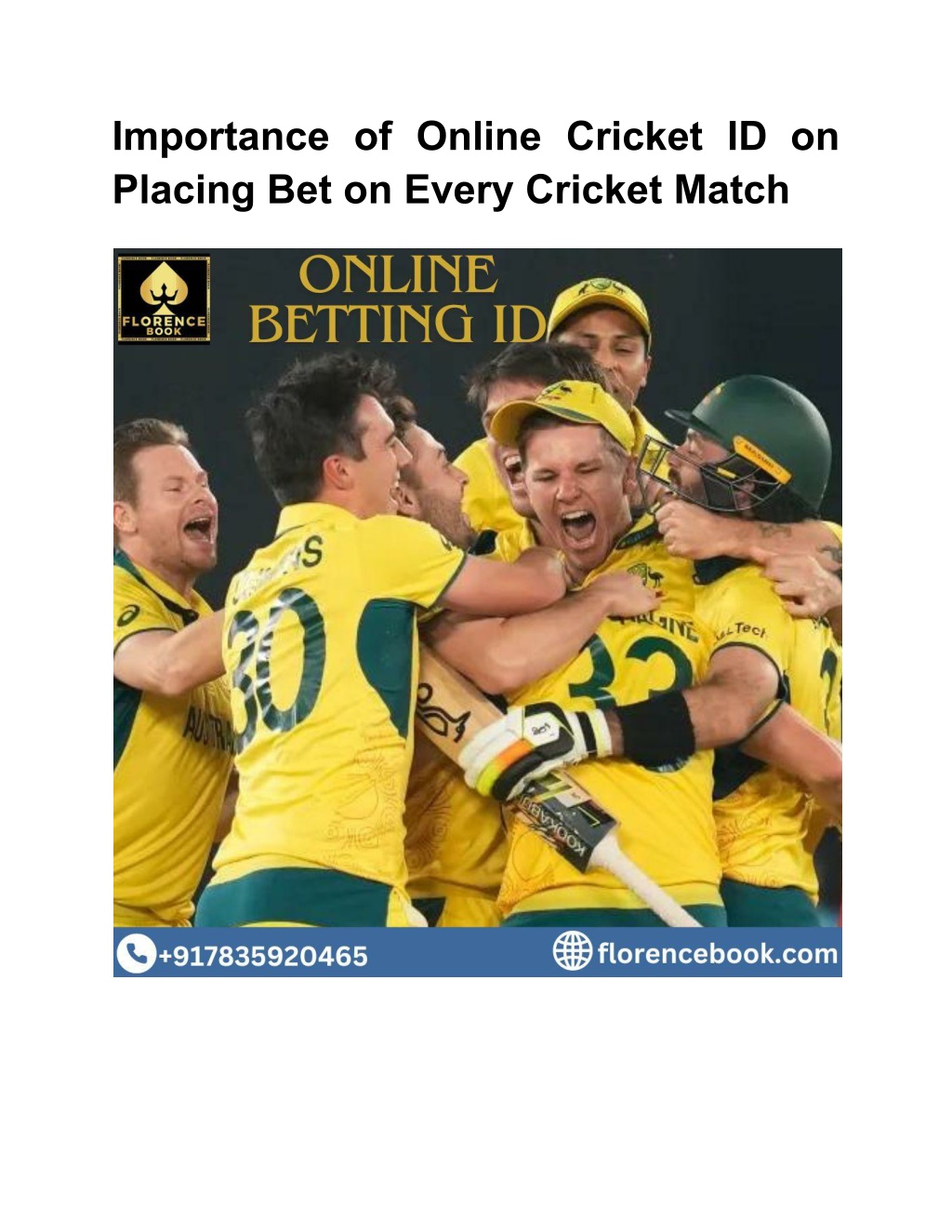 Ppt Importance Of Online Cricket Id On Placing Bet On Every Cricket