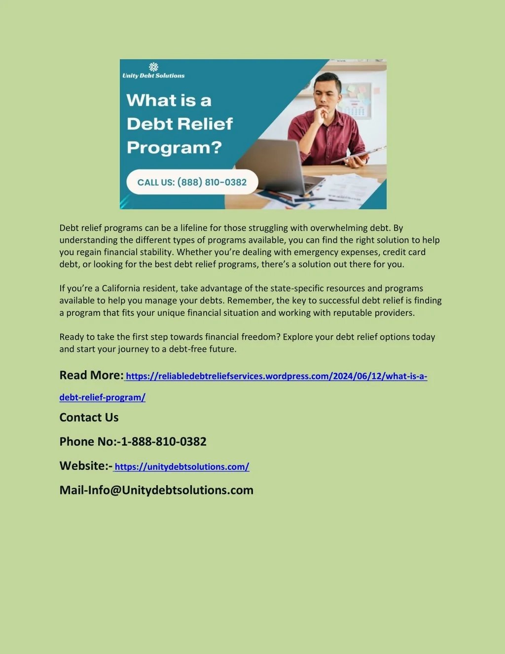 PPT - What is a Debt Relief Program? PowerPoint Presentation, free ...