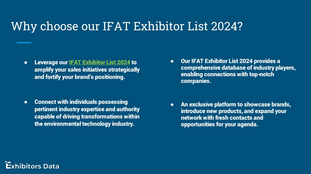 PPT IFAT Exhibitor List 2024 PowerPoint Presentation, free download