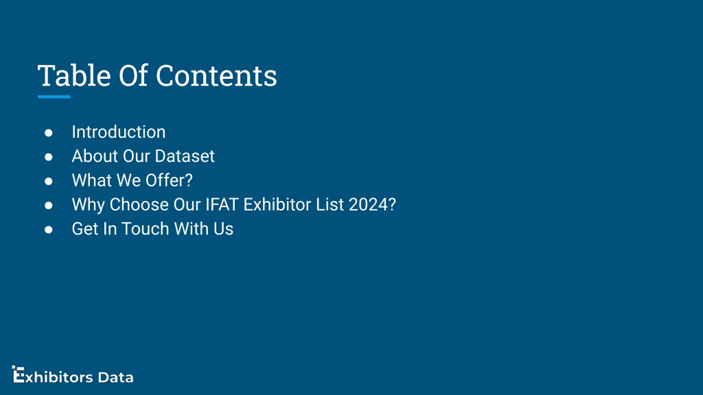 PPT IFAT Exhibitor List 2024 PowerPoint Presentation, free download