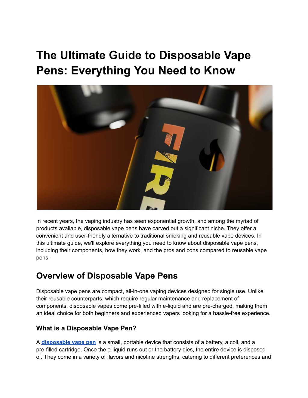 PPT - The Ultimate Guide to Disposable Vape Pens Everything You Need to ...