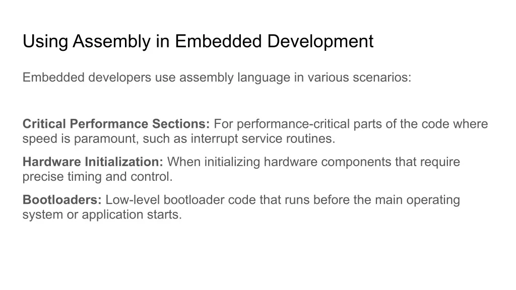 PPT - Introduction to Assembly Language in Embedded Systems PowerPoint ...