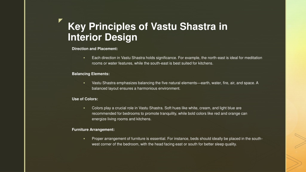 Ppt Harmonize Your Home With Vastu Interior Design Powerpoint Presentation Id