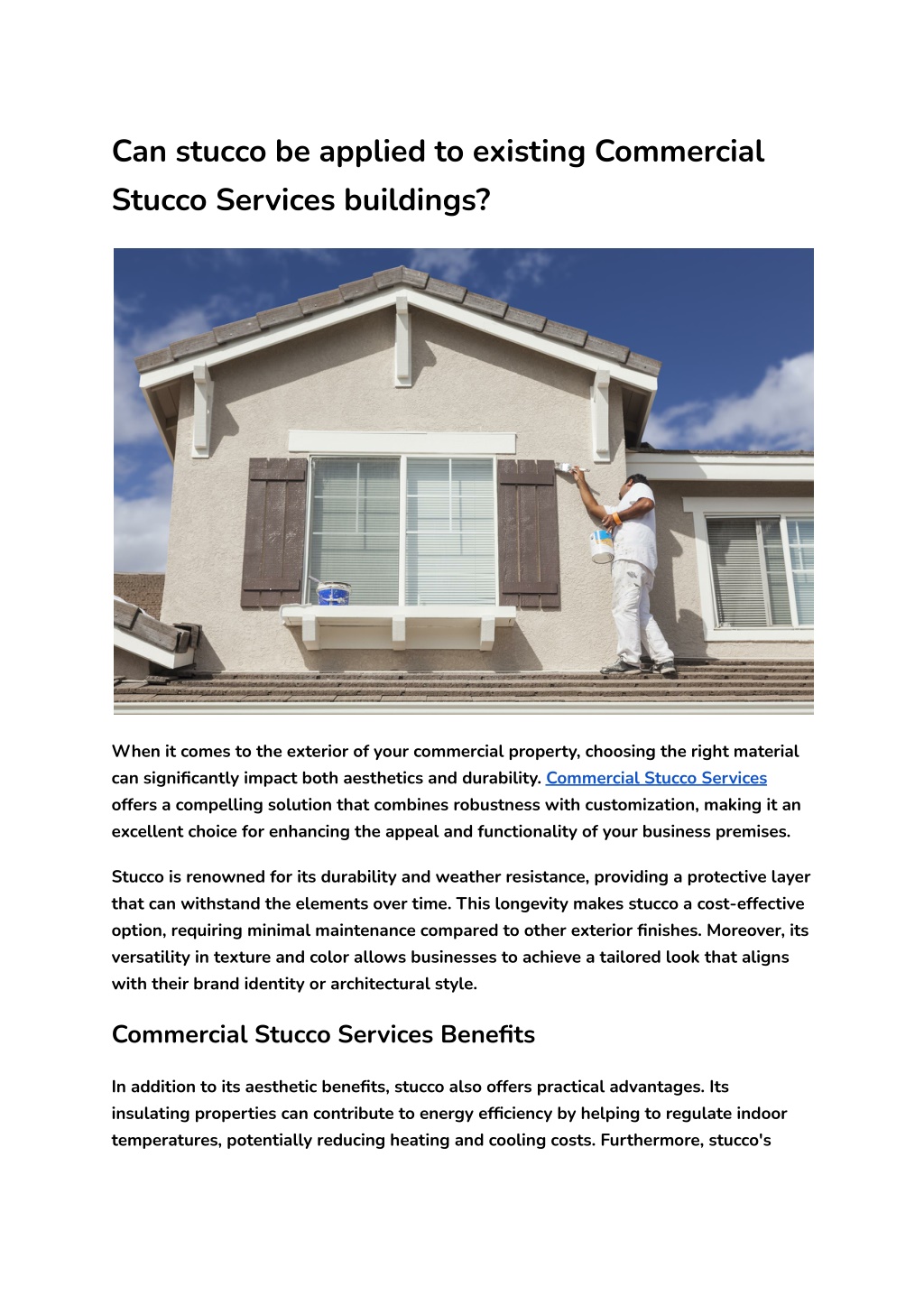PPT - Can stucco be applied to existing Commercial Stucco Services ...