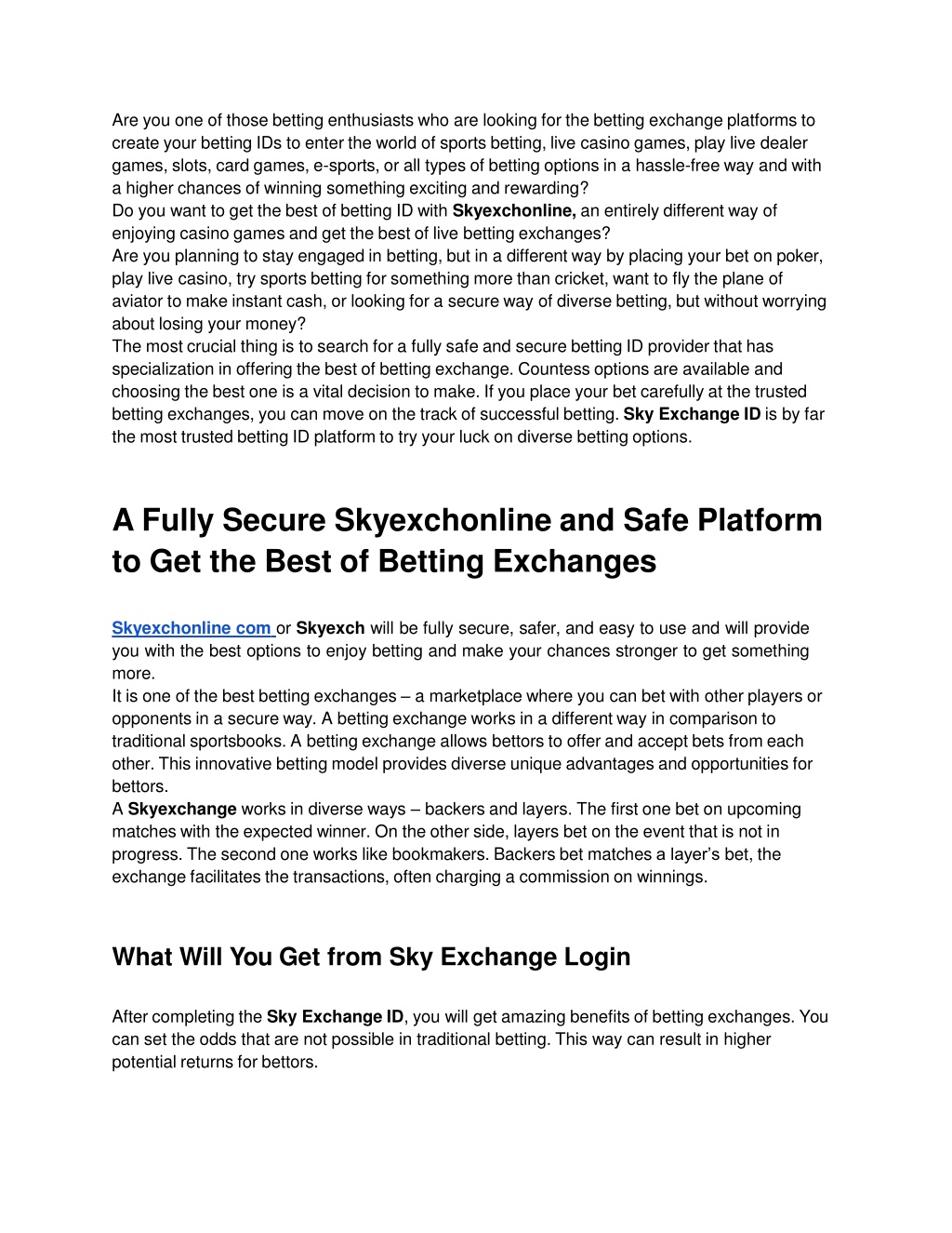 sky exchange art